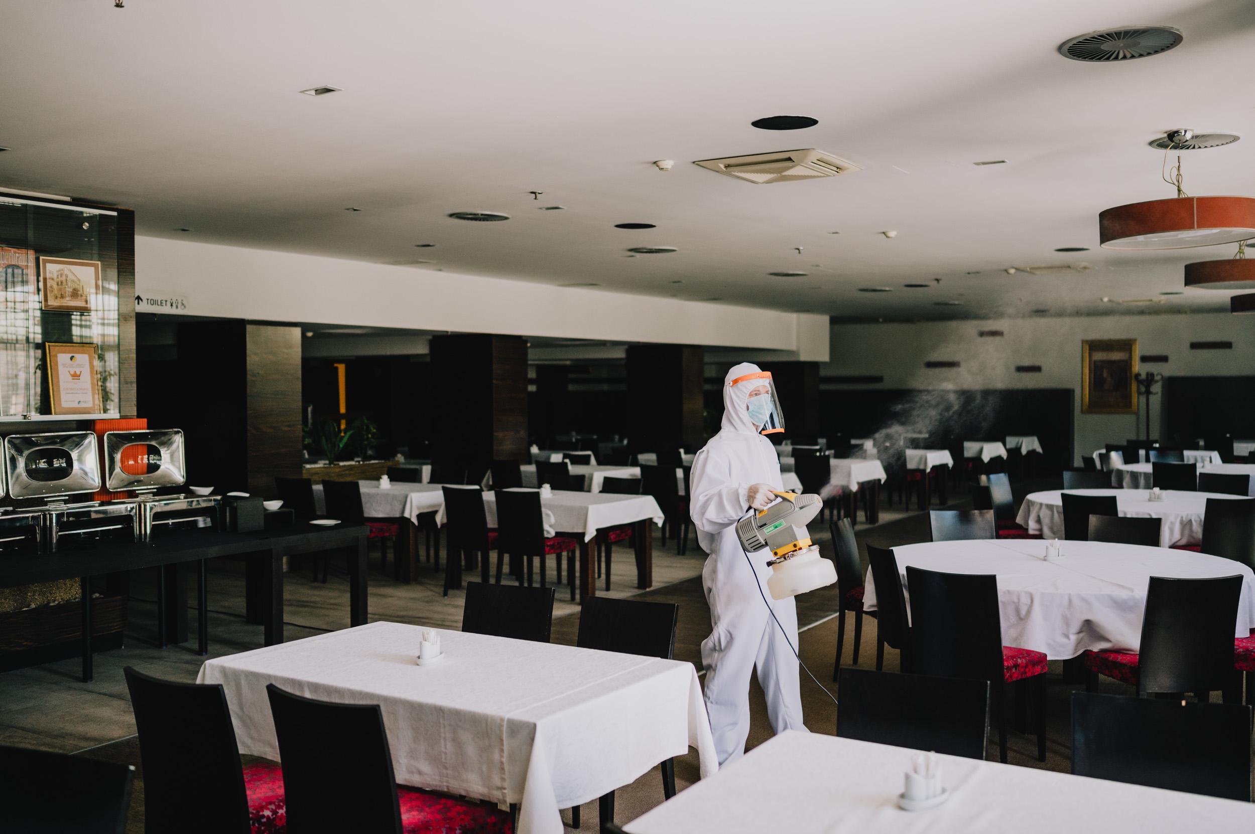 Hotel Europe Sarajevo Luaran gambar Disinfection of a restaurant in Jakarta, Indonesia